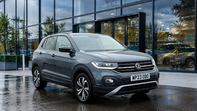 Volkswagen T-cross 1.0 TSI 110 Black Edition 5dr DSG Hatchback Petrol Grey