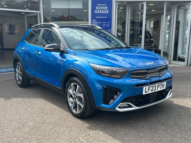 Kia Stonic 1.0T GDi 48V GT-Line S 5dr DCT Hatchback Petrol Azure Blue With Black Roof And Mirrors