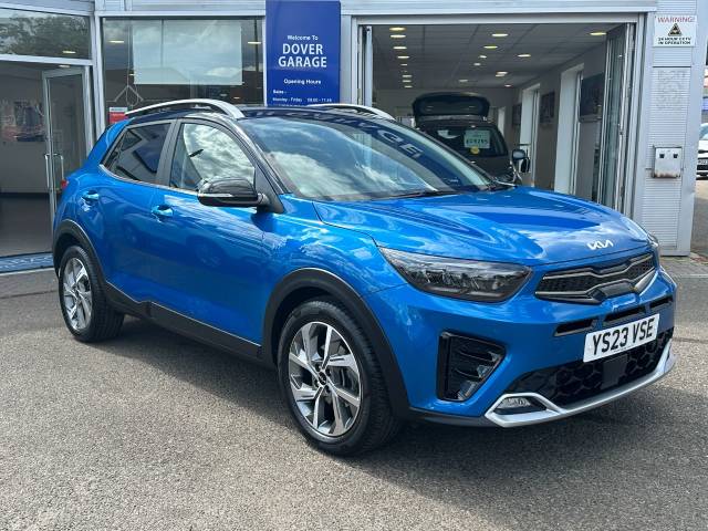 Kia Stonic 1.0T GDi 48V GT-Line S 5dr DCT Hatchback Petrol Azure Blue With Black Roof And Mirrors